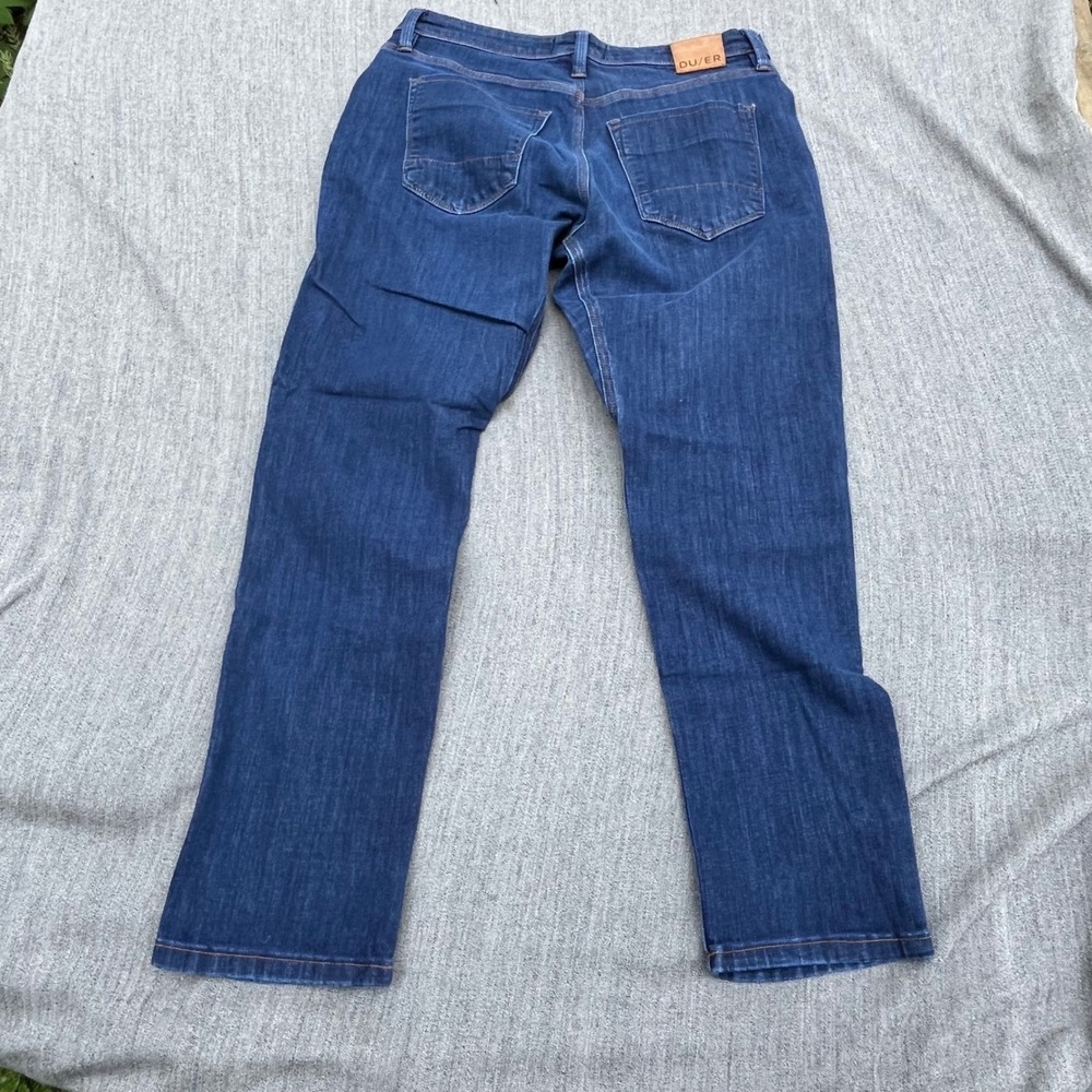 DU/ER Performance Denim Relaxed Fit Jeans Blue L2X Coolmax 34x30 Mens - Picture 5 of 12